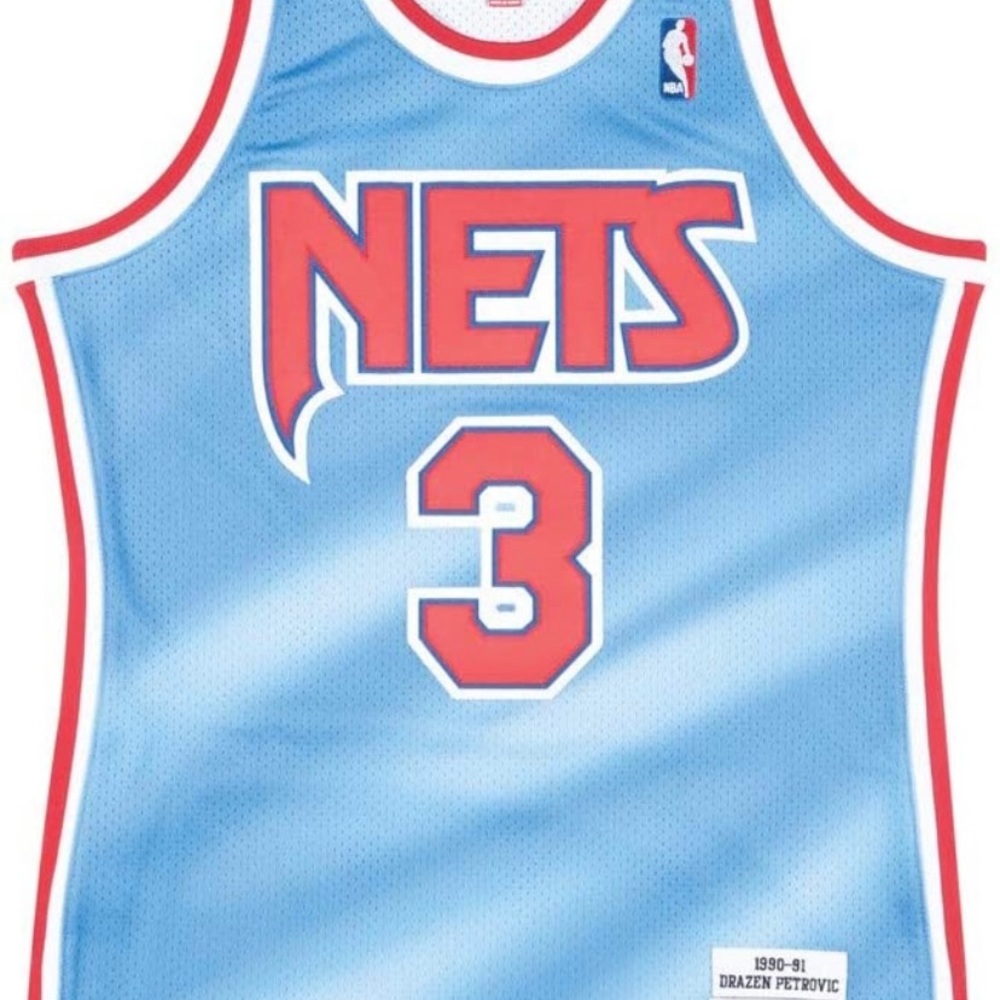 Drazen Petrovic Nets Authentic 1990-91 Jersey - image 3